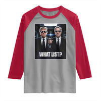 What List Dark Political Humor Raglan Shirt Funny Political Conspiracy Parody - Wonder Print Shop