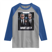 What List Dark Political Humor Raglan Shirt Funny Political Conspiracy Parody - Wonder Print Shop