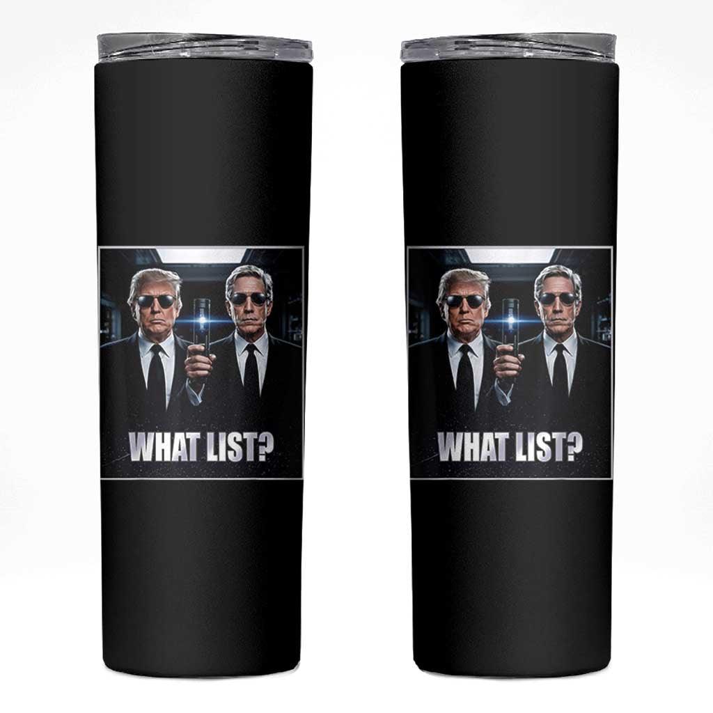 What List Dark Political Humor Skinny Tumbler Funny Political Conspiracy Parody - Wonder Print Shop