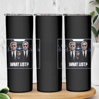 What List Dark Political Humor Skinny Tumbler Funny Political Conspiracy Parody - Wonder Print Shop