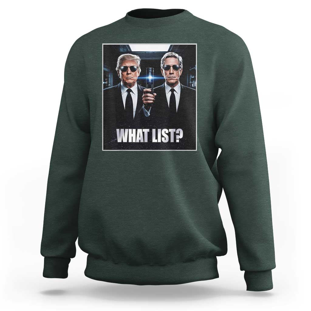 What List Dark Political Humor Sweatshirt Funny Political Conspiracy Parody - Wonder Print Shop