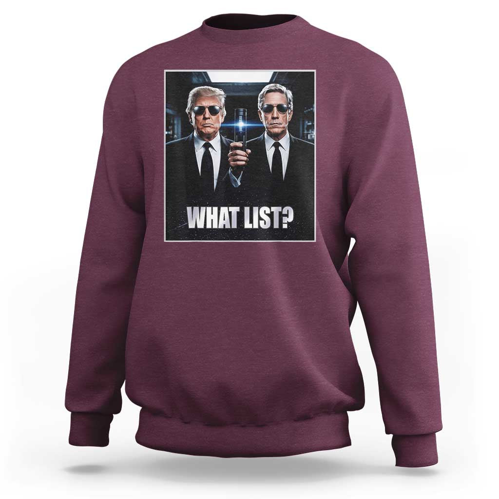 What List Dark Political Humor Sweatshirt Funny Political Conspiracy Parody - Wonder Print Shop