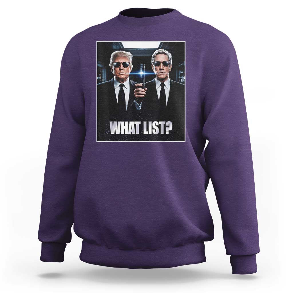 What List Dark Political Humor Sweatshirt Funny Political Conspiracy Parody - Wonder Print Shop
