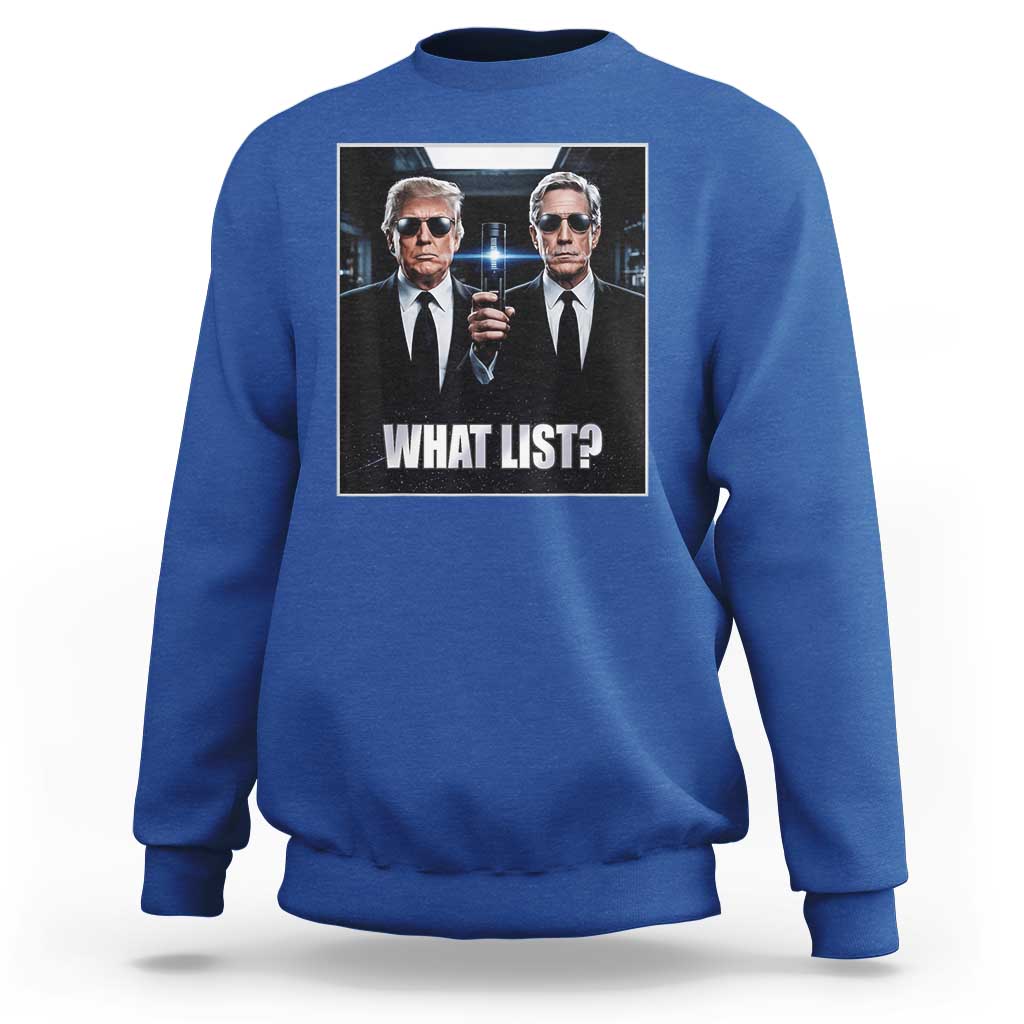 What List Dark Political Humor Sweatshirt Funny Political Conspiracy Parody - Wonder Print Shop
