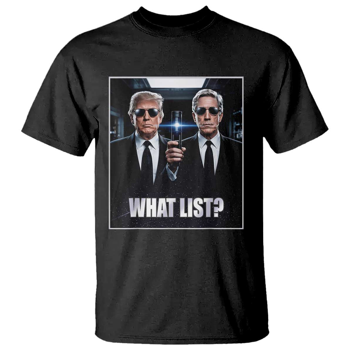 What List Dark Political Humor T Shirt Funny Political Conspiracy Parody - Wonder Print Shop