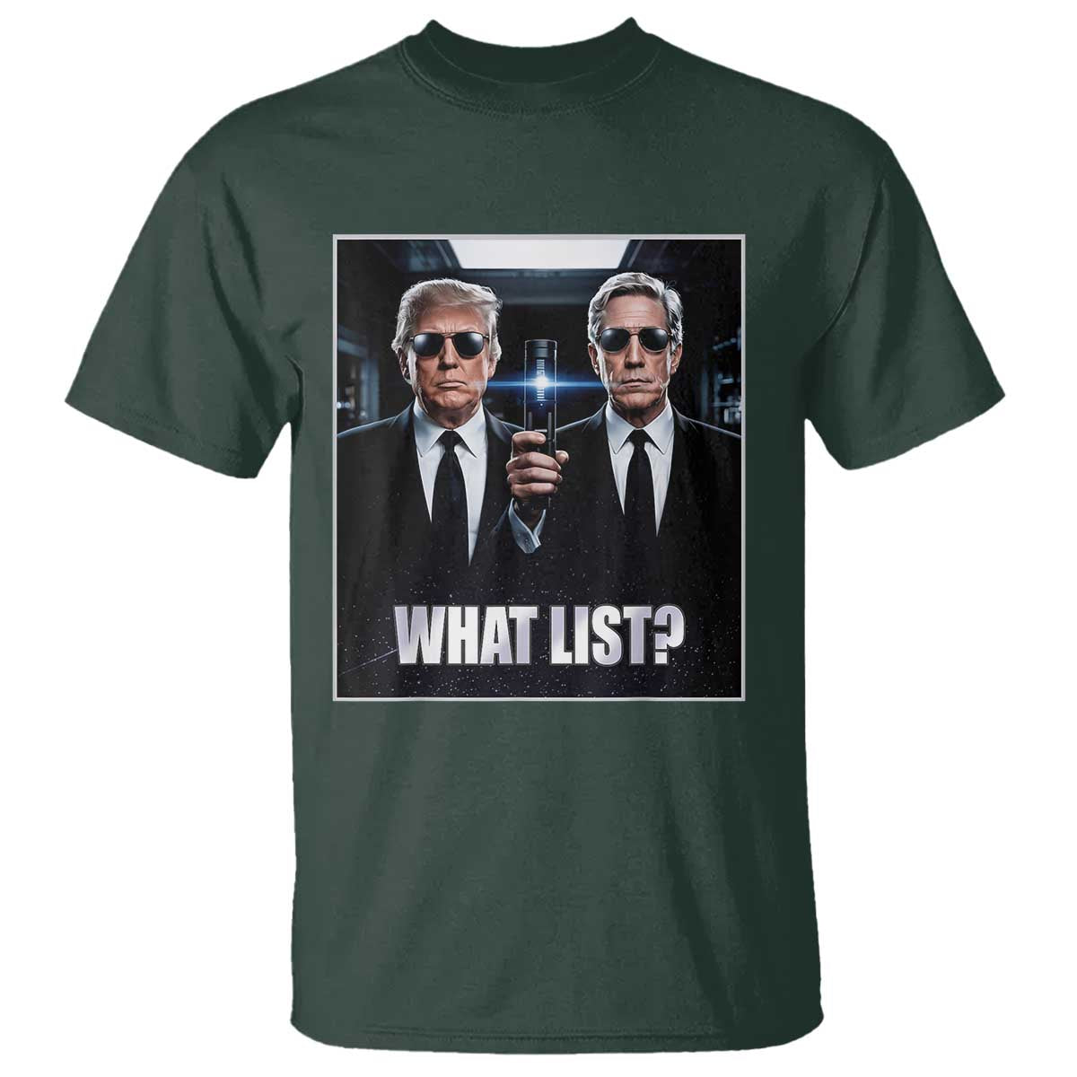 What List Dark Political Humor T Shirt Funny Political Conspiracy Parody - Wonder Print Shop
