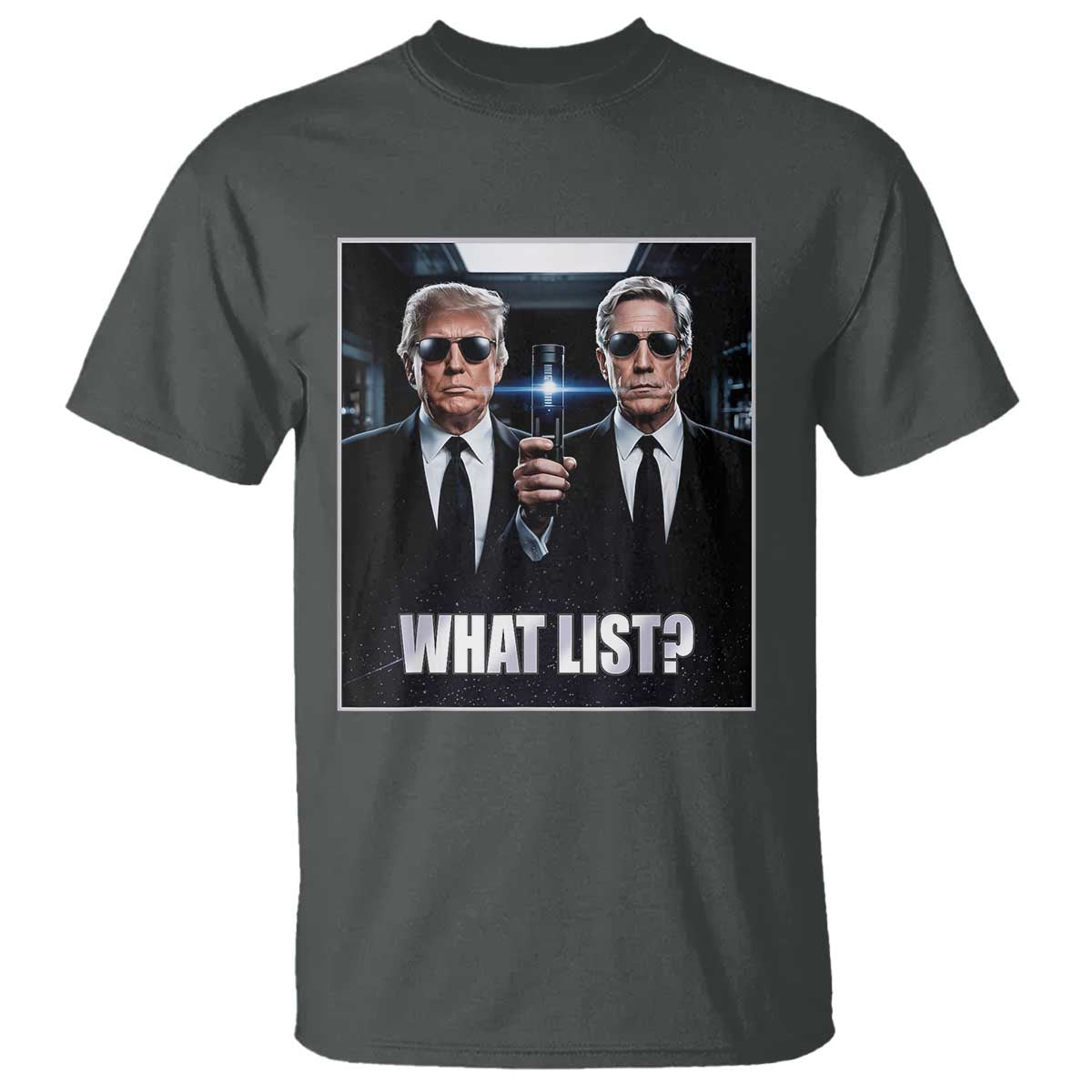 What List Dark Political Humor T Shirt Funny Political Conspiracy Parody - Wonder Print Shop