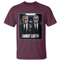 What List Dark Political Humor T Shirt Funny Political Conspiracy Parody - Wonder Print Shop
