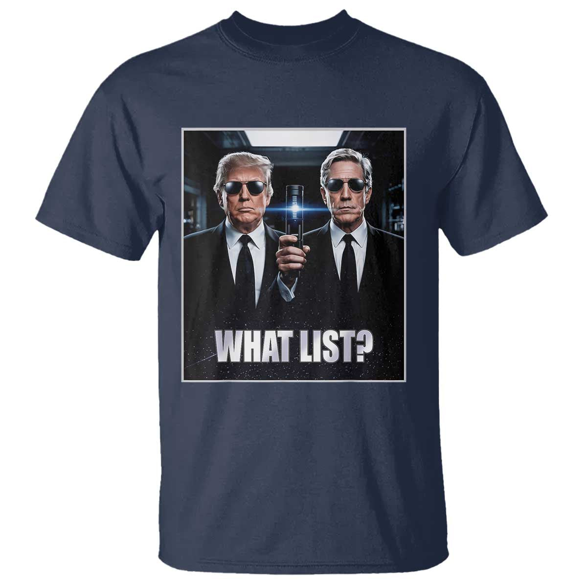 What List Dark Political Humor T Shirt Funny Political Conspiracy Parody - Wonder Print Shop