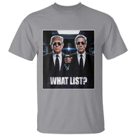 What List Dark Political Humor T Shirt Funny Political Conspiracy Parody - Wonder Print Shop