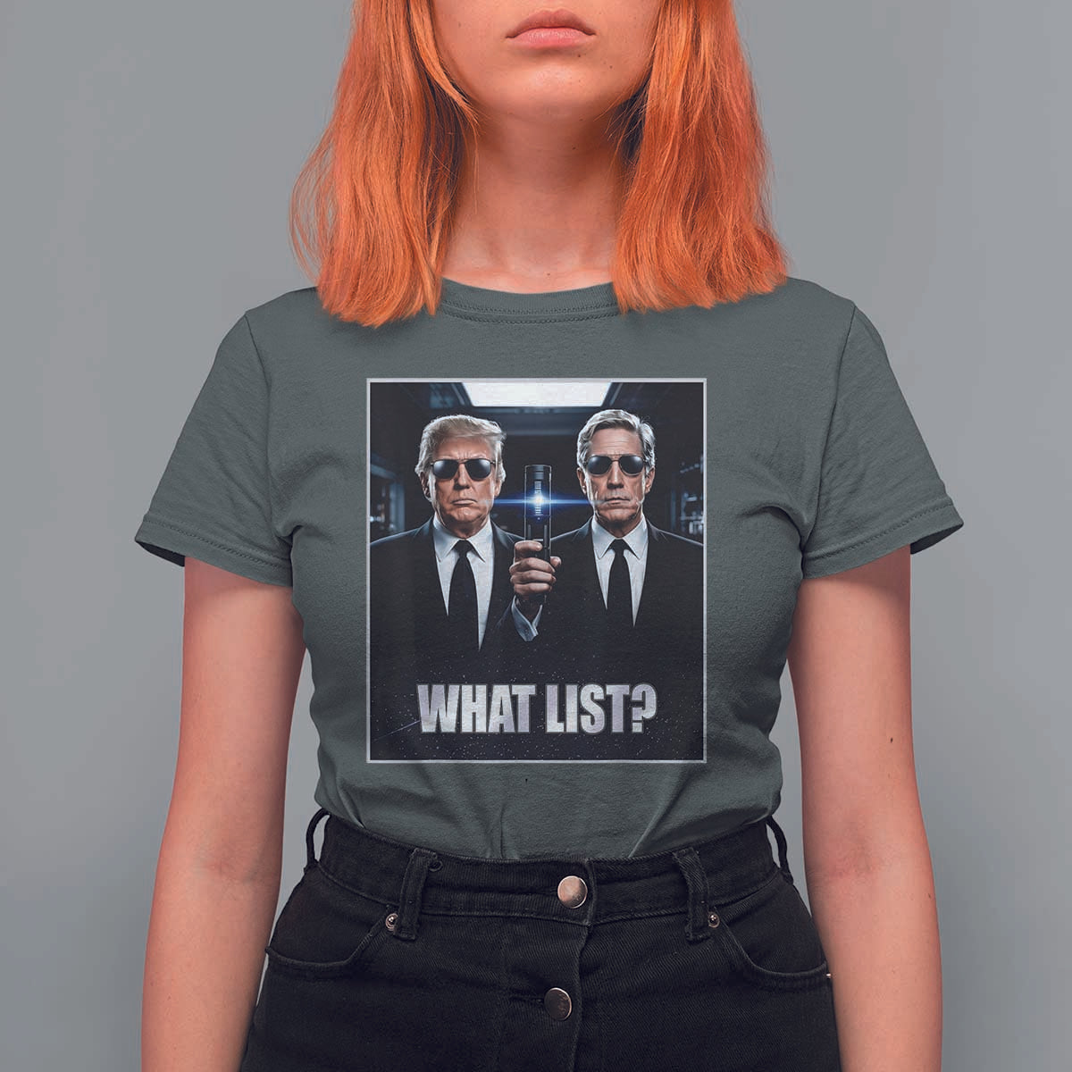 What List Dark Political Humor T Shirt For Women Funny Political Conspiracy Parody - Wonder Print Shop