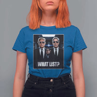 What List Dark Political Humor T Shirt For Women Funny Political Conspiracy Parody - Wonder Print Shop