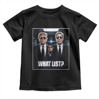 What List Dark Political Humor Toddler T Shirt Funny Political Conspiracy Parody - Wonder Print Shop