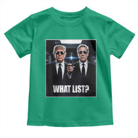 What List Dark Political Humor Toddler T Shirt Funny Political Conspiracy Parody - Wonder Print Shop