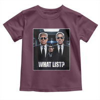 What List Dark Political Humor Toddler T Shirt Funny Political Conspiracy Parody - Wonder Print Shop