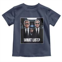 What List Dark Political Humor Toddler T Shirt Funny Political Conspiracy Parody - Wonder Print Shop