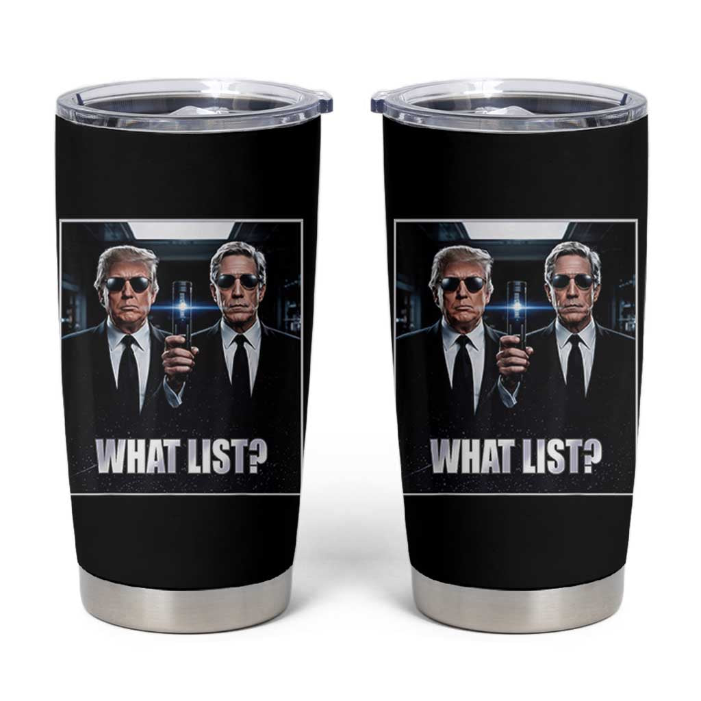 What List Dark Political Humor Tumbler Cup Funny Political Conspiracy Parody - Wonder Print Shop