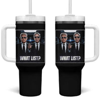 What List Dark Political Humor Tumbler With Handle Funny Political Conspiracy Parody - Wonder Print Shop