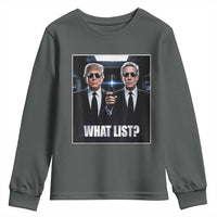 What List Dark Political Humor Youth Sweatshirt Funny Political Conspiracy Parody - Wonder Print Shop