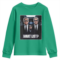 What List Dark Political Humor Youth Sweatshirt Funny Political Conspiracy Parody - Wonder Print Shop