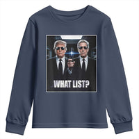 What List Dark Political Humor Youth Sweatshirt Funny Political Conspiracy Parody - Wonder Print Shop