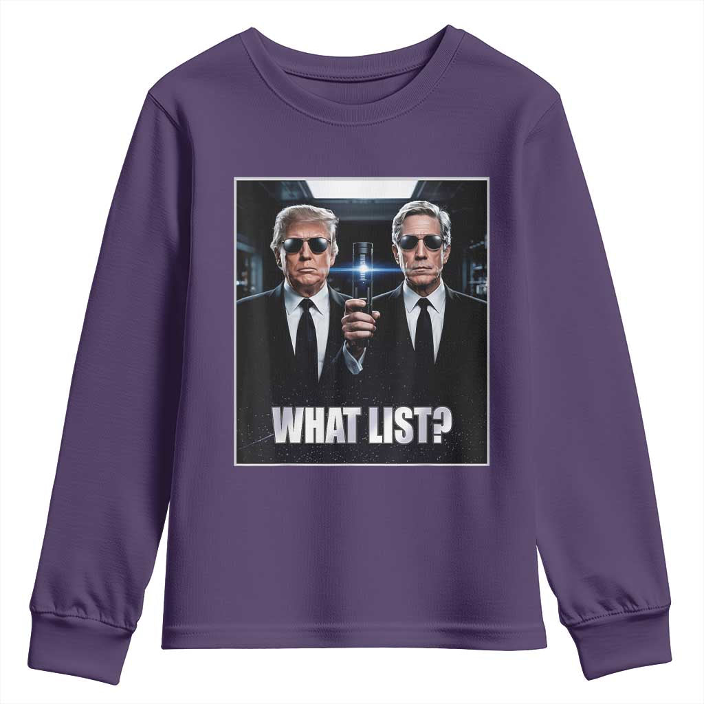 What List Dark Political Humor Youth Sweatshirt Funny Political Conspiracy Parody - Wonder Print Shop
