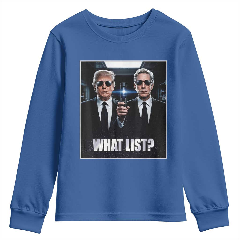 What List Dark Political Humor Youth Sweatshirt Funny Political Conspiracy Parody - Wonder Print Shop