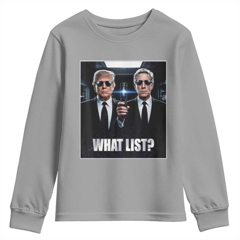 What List Dark Political Humor Youth Sweatshirt Funny Political Conspiracy Parody - Wonder Print Shop