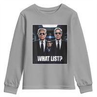 What List Dark Political Humor Youth Sweatshirt Funny Political Conspiracy Parody - Wonder Print Shop