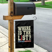 Where Is The List Garden Flag Funny Political Conspiracy Parody - Wonder Print Shop