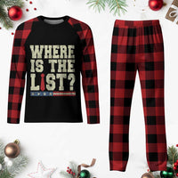 Where Is The List Plaid Pajama Set Funny Political Conspiracy Parody - Wonder Print Shop