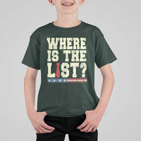 Where Is The List T Shirt For Kid Funny Political Conspiracy Parody - Wonder Print Shop