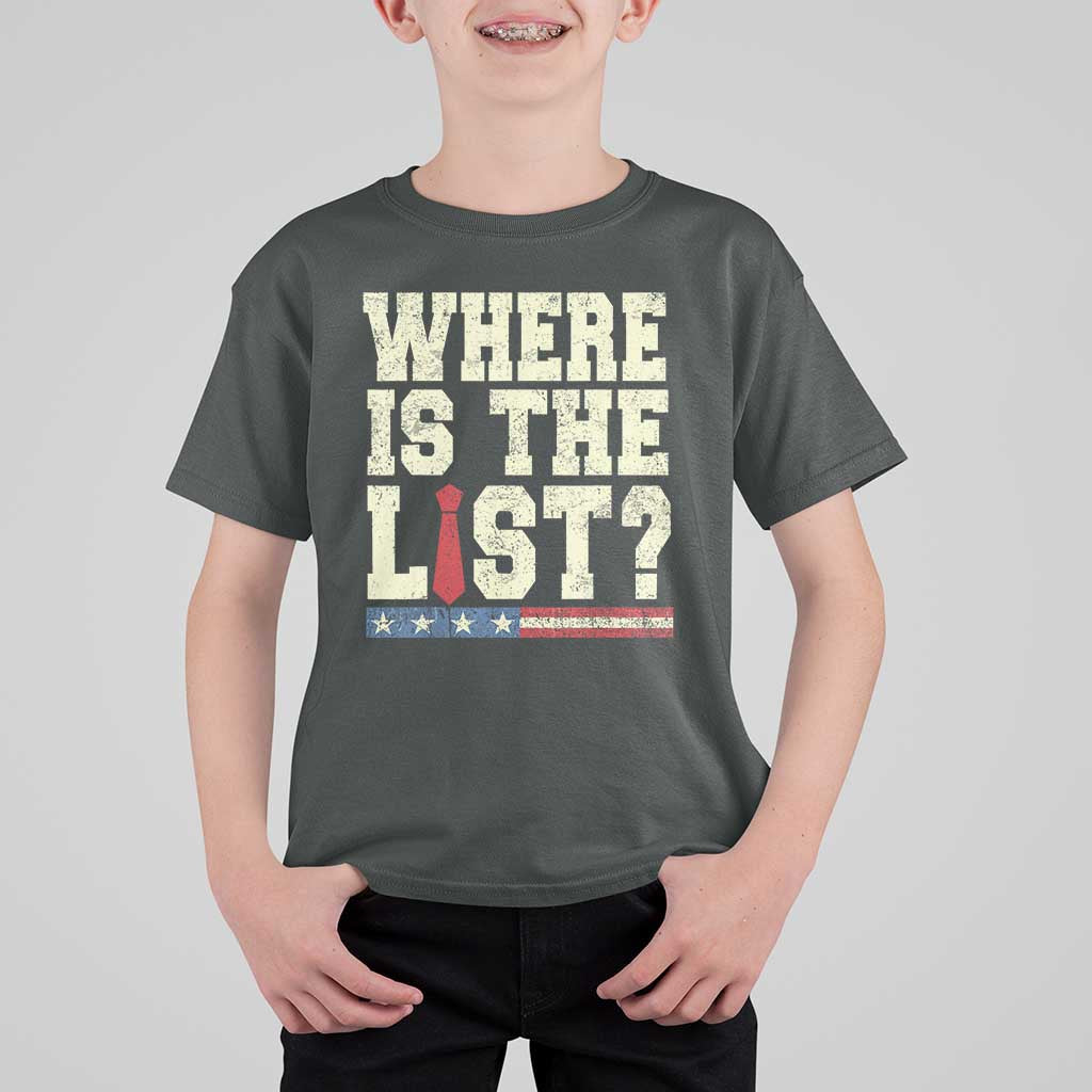 Where Is The List T Shirt For Kid Funny Political Conspiracy Parody - Wonder Print Shop