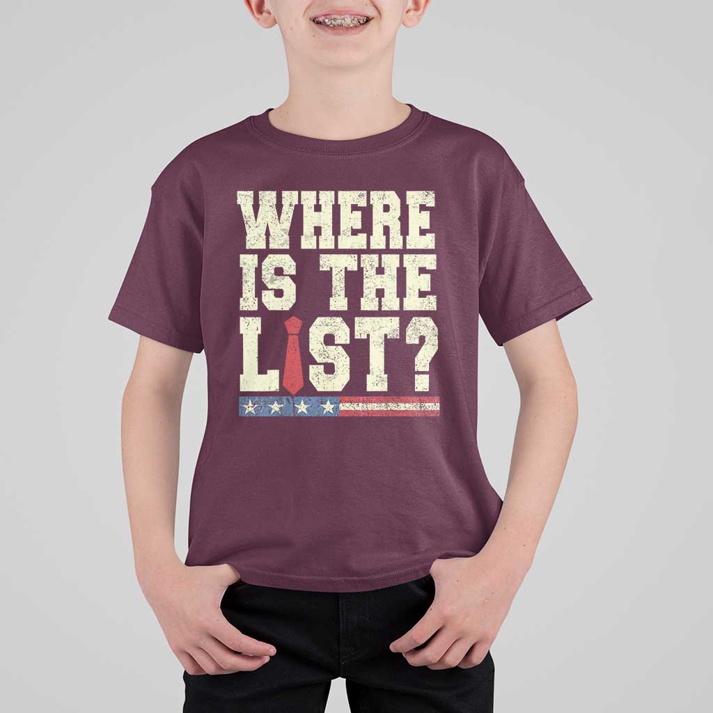 Where Is The List T Shirt For Kid Funny Political Conspiracy Parody - Wonder Print Shop