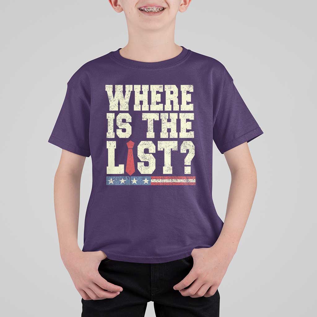 Where Is The List T Shirt For Kid Funny Political Conspiracy Parody - Wonder Print Shop
