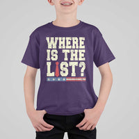Where Is The List T Shirt For Kid Funny Political Conspiracy Parody - Wonder Print Shop