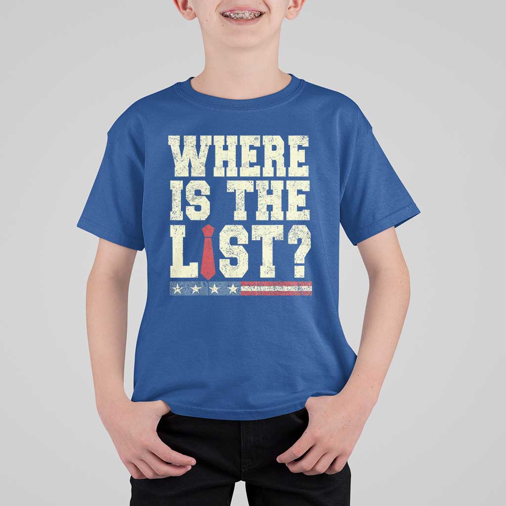 Where Is The List T Shirt For Kid Funny Political Conspiracy Parody - Wonder Print Shop