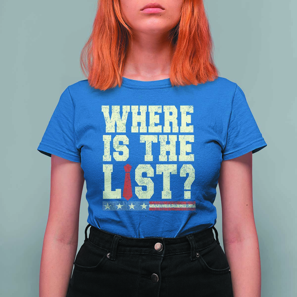 Where Is The List T Shirt For Women Funny Political Conspiracy Parody - Wonder Print Shop