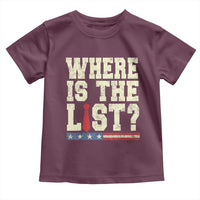 Where Is The List Toddler T Shirt Funny Political Conspiracy Parody - Wonder Print Shop