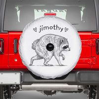 Cute Jimothy the Raccoon Hand Drawn Graphic Spare Tire Cover Seattle Trash Panda Lover Supporter
