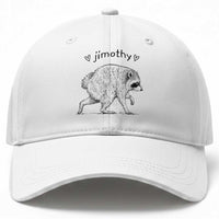 Cute Jimothy the Raccoon Hand Drawn Graphic Baseball Cap Seattle Trash Panda Lover Supporter
