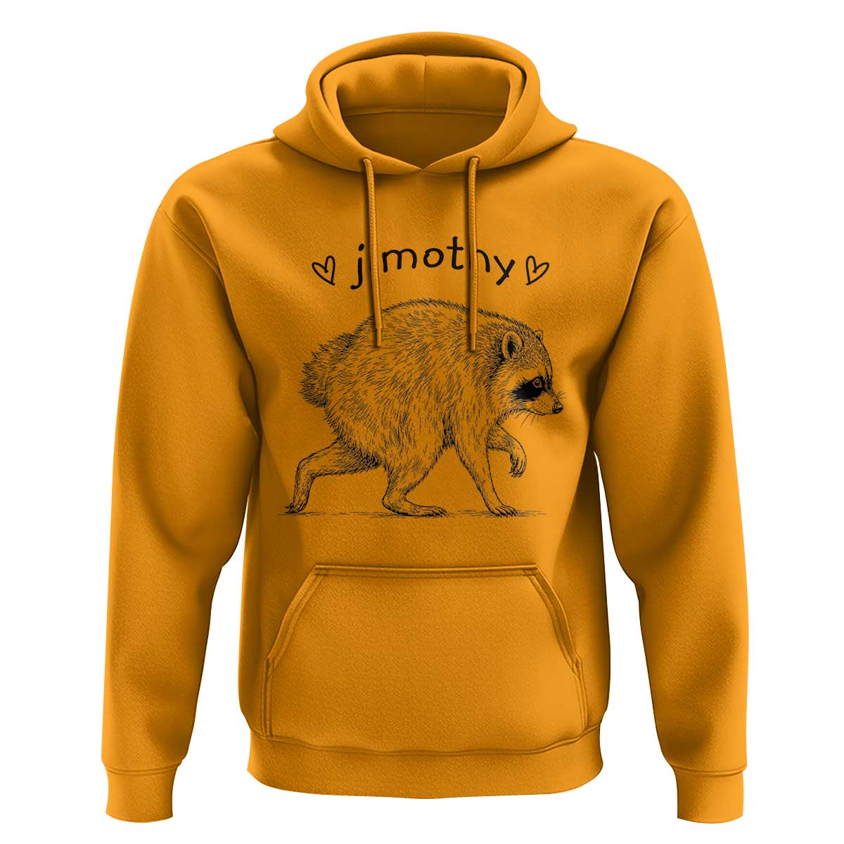 Cute Jimothy the Raccoon Hand Drawn Graphic Hoodie Seattle Trash Panda Lover Supporter