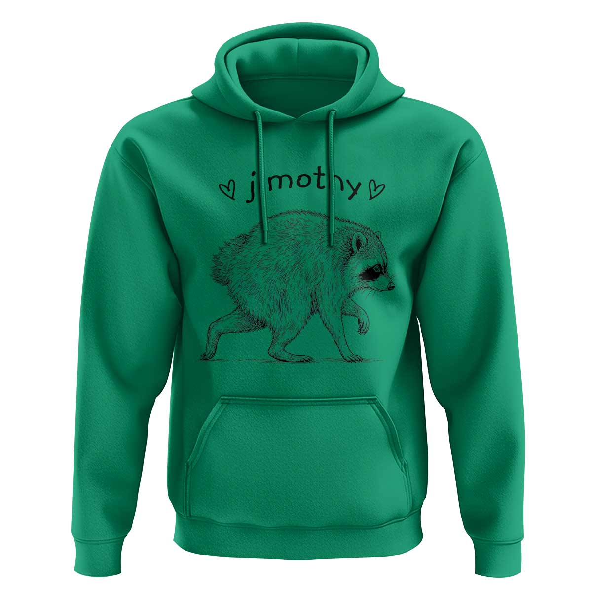 Cute Jimothy the Raccoon Hand Drawn Graphic Hoodie Seattle Trash Panda Lover Supporter