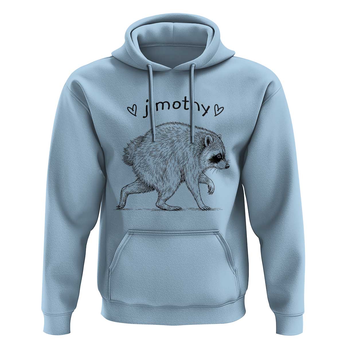 Cute Jimothy the Raccoon Hand Drawn Graphic Hoodie Seattle Trash Panda Lover Supporter