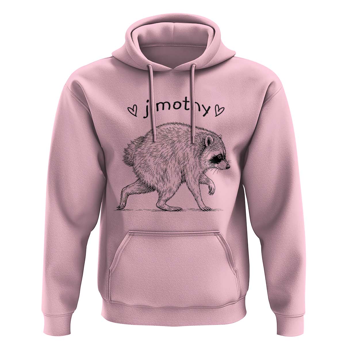 Cute Jimothy the Raccoon Hand Drawn Graphic Hoodie Seattle Trash Panda Lover Supporter