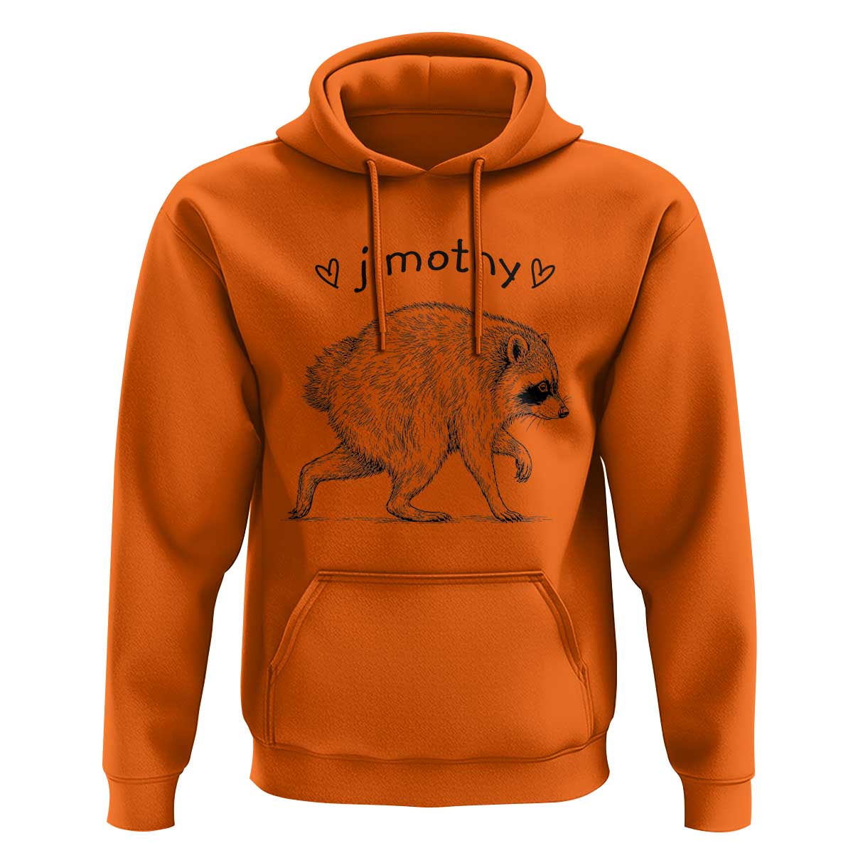Cute Jimothy the Raccoon Hand Drawn Graphic Hoodie Seattle Trash Panda Lover Supporter