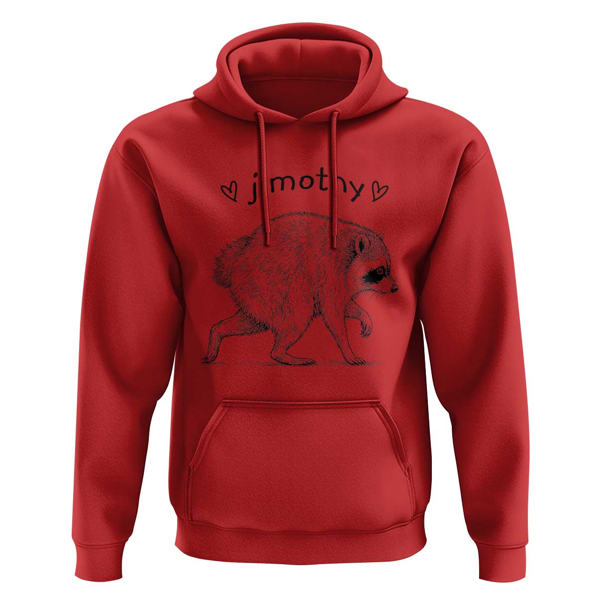 Cute Jimothy the Raccoon Hand Drawn Graphic Hoodie Seattle Trash Panda Lover Supporter