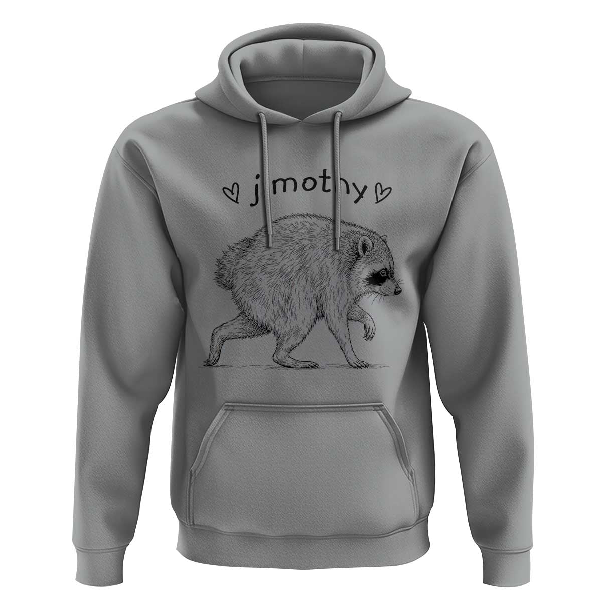 Cute Jimothy the Raccoon Hand Drawn Graphic Hoodie Seattle Trash Panda Lover Supporter