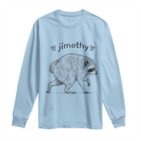 Cute Jimothy the Raccoon Hand Drawn Graphic Long Sleeve Shirt Seattle Trash Panda Lover Supporter