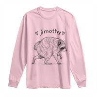 Cute Jimothy the Raccoon Hand Drawn Graphic Long Sleeve Shirt Seattle Trash Panda Lover Supporter
